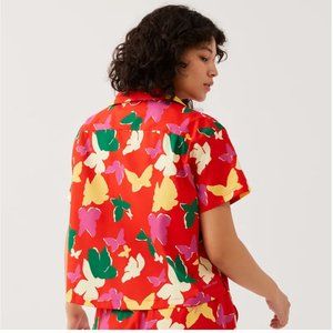 Outdoor Voices SolarCool Crop UV Shirt in Butterfly - small